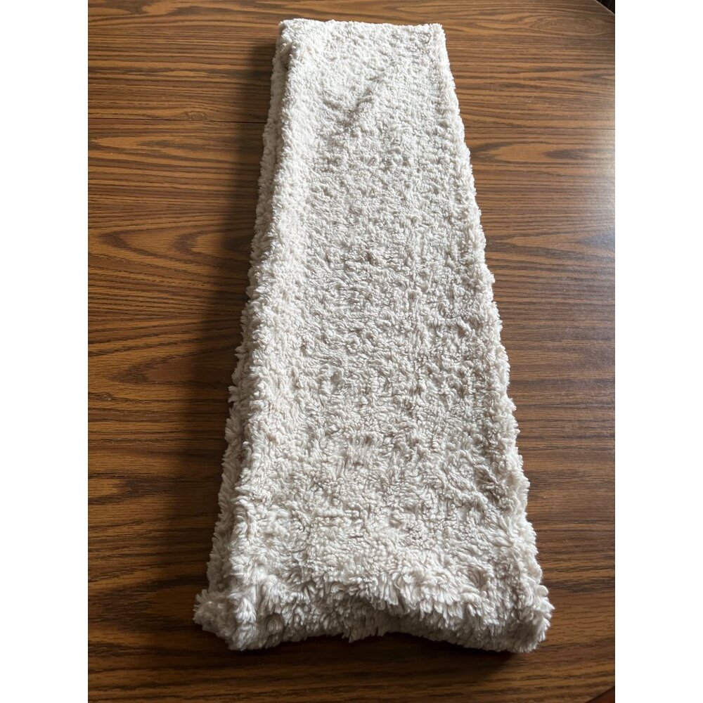 Indigo Soul cream soft and fluffy infinity scarf